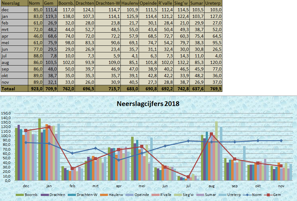 2018 Neerslaggrafiek