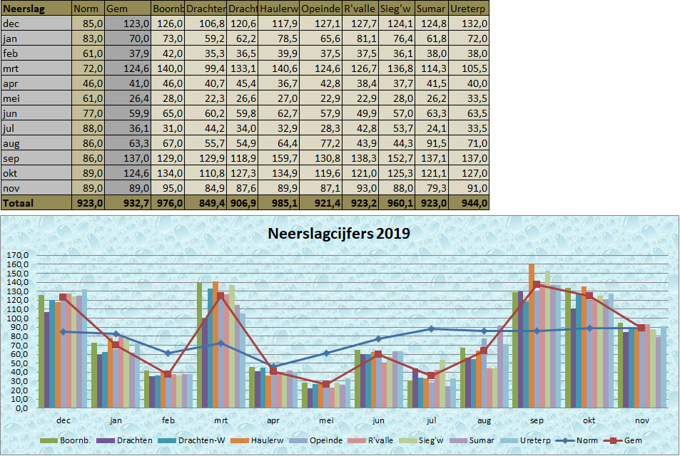 2019 Neerslaggrafiek